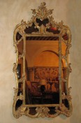 01402-00 Miroir Rococo Lucchese en bois doré 93xh175 cm