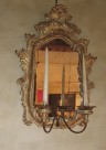 01413-00 Miroir Stupinigi en bois doré avec 2 bras 47xh69 cm