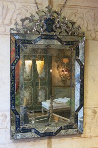 miroir vénicien gravé.116 x 69,5cm