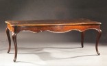 003134-00 Table haute Louis XV en noyer ancien 180 x 95 x h 78 cm