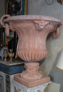 01903-00 Grand vase Médicis en terre cuite, diamètre 85 x h 85 cm